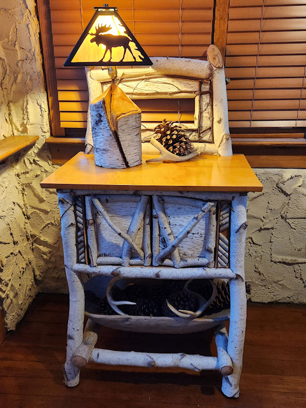 Adirondack Birch Side Table